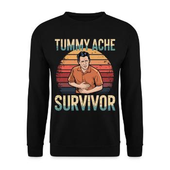 Douleur abdominale survivante des maux de ventre - Sweat-shirt Unisexe - noir - Devant - Alina (178cm) & Michal (187cm)
