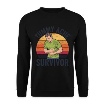 Douleur abdominale survivante des maux de ventre - Sweat-shirt Unisexe - noir - Devant - Alina (178cm) & Michal (187cm)