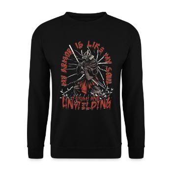 Kendo Tough And Unyielding - Unisex Pullover - Schwarz - Vorne - Alina (178cm) & Michal (187cm)