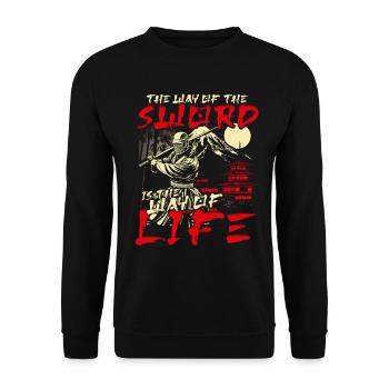 Kendo The Way Of The Sword Is The Way Of Life - Unisex Sweatshirt - black - Front - Alina (178cm) & Michal (187cm)
