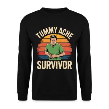 Douleur abdominale survivante des maux de ventre - Sweat-shirt Unisexe - noir - Devant - Alina (178cm) & Michal (187cm)