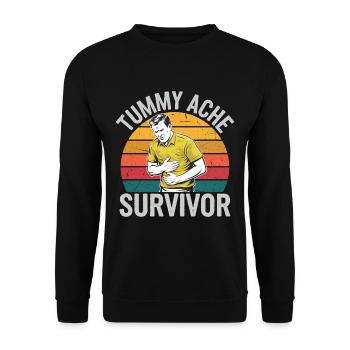 Douleur abdominale survivante des maux de ventre - Sweat-shirt Unisexe - noir - Devant - Alina (178cm) & Michal (187cm)