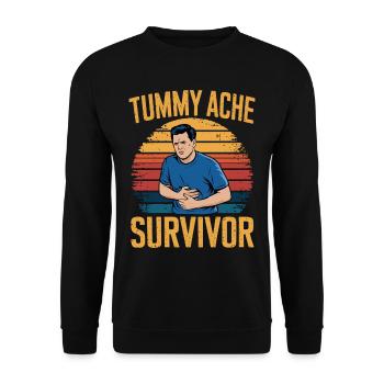 Douleur abdominale survivante des maux de ventre - Sweat-shirt Unisexe - noir - Devant - Alina (178cm) & Michal (187cm)