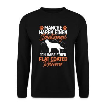 J’ai un Flat Coated Retriever - Sweat-shirt Unisexe - noir - Devant - Alina (178cm) & Michal (187cm)