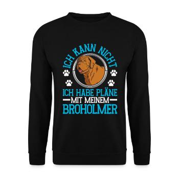 Plans Broholmer avec mon Broholmer - Sweat-shirt Unisexe - noir - Devant - Alina (178cm) & Michal (187cm)