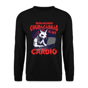 Chupacabra Cryptid Cryptozoology - Unisex Sweatshirt - black - Front - Alina (178cm) & Michal (187cm)