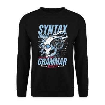 Computational Linguist Syntax Error - Unisex Sweatshirt - black - Front - Alina (178cm) & Michal (187cm)