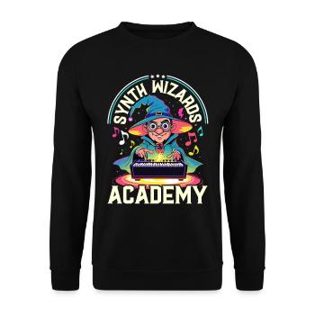 Synthesizer Synth Wizards Academy - Unisex Pullover - Schwarz - Vorne - Alina (178cm) & Michal (187cm)