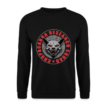 Chupacabra Reseach Squad - Unisex Pullover - Schwarz - Vorne - Alina (178cm) & Michal (187cm)