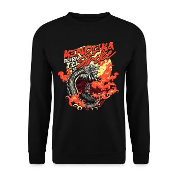 Kendo Kendoka: Born to strike - Unisex Sweatshirt - black - Front - Alina (178cm) & Michal (187cm)