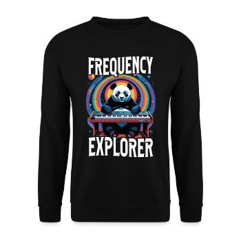 Synthesizer Synth Kick Drum DAW Frequency Explorer - Unisex Pullover - Schwarz - Vorne - Alina (178cm) & Michal (187cm)