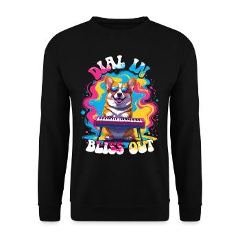 Synthesizer Synth Kick Drum DAW Dial In Bliss Out - Unisex Pullover - Schwarz - Vorne - Alina (178cm) & Michal (187cm)