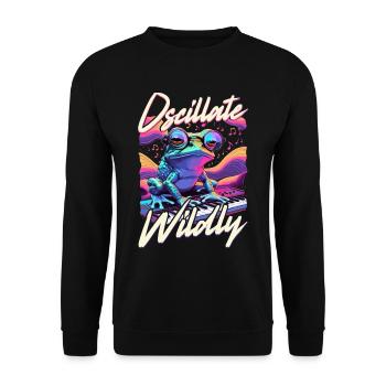 Synthesizer Synth Kick Drum DAW - Unisex Sweatshirt - black - Front - Alina (178cm) & Michal (187cm)