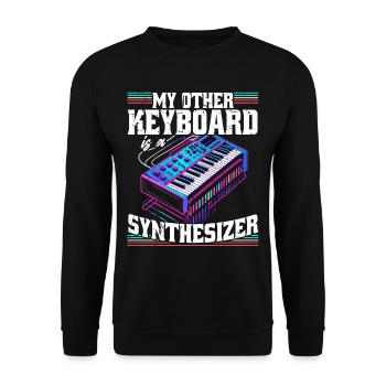 Synthesizer Synth Kick Drum DAW - Unisex Sweatshirt - black - Front - Alina (178cm) & Michal (187cm)