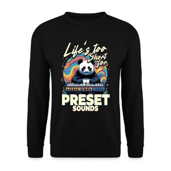 Synthesizer Synth Kick Drum DAW - Unisex Sweatshirt - black - Front - Alina (178cm) & Michal (187cm)