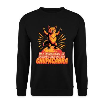 Chupacabra Cryptid Cryptozoology - Unisex Sweatshirt - black - Front - Alina (178cm) & Michal (187cm)