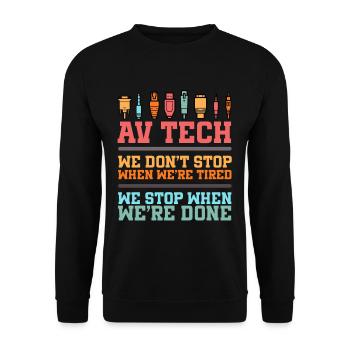 Audiovisueller Techniker AV Tech - Unisex Pullover - Schwarz - Vorne - Alina (178cm) & Michal (187cm)
