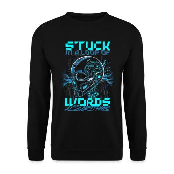 Computational Linguist Words And Algorithms - Unisex Sweatshirt - black - Front - Alina (178cm) & Michal (187cm)