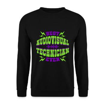 Audiovisueller Techniker AV Tech - Unisex Pullover - Schwarz - Vorne - Alina (178cm) & Michal (187cm)