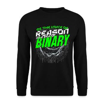 Computational Linguist Voice Of Reason Of Binary - Unisex Sweatshirt - black - Front - Alina (178cm) & Michal (187cm)