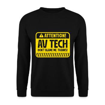 Audiovisueller Techniker AV Tech - Unisex Pullover - Schwarz - Vorne - Alina (178cm) & Michal (187cm)