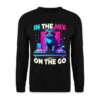 Synthesizer Synth Kick Drum DAW - Unisex Sweatshirt - black - Front - Alina (178cm) & Michal (187cm)