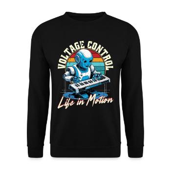 Synthesizer Synth Kick Drum DAW - Unisex Sweatshirt - black - Front - Alina (178cm) & Michal (187cm)