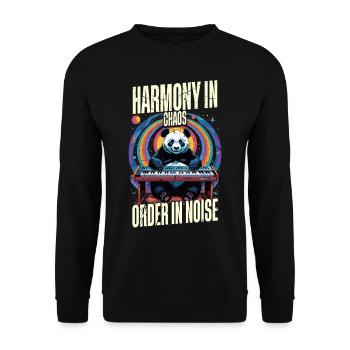 Synthesizer Synth Harmony In Chaos Order In Noise - Unisex Pullover - Schwarz - Vorne - Alina (178cm) & Michal (187cm)
