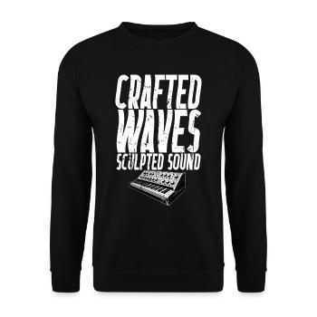 Synthesizer Synth Kick Drum DAW Crafted Waves - Unisex Sweatshirt - black - Front - Alina (178cm) & Michal (187cm)