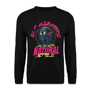Computational Linguist - Unisex Sweatshirt - black - Front - Alina (178cm) & Michal (187cm)