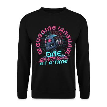 Computational Linguist - Unisex Sweatshirt - black - Front - Alina (178cm) & Michal (187cm)