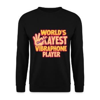 Vibraphon World's Okayest Vibraphone Player - Unisex Sweatshirt - black - Front - Alina (178cm) & Michal (187cm)