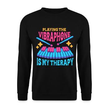 Vibraphon Marimba - Unisex Pullover - Schwarz - Vorne - Alina (178cm) & Michal (187cm)