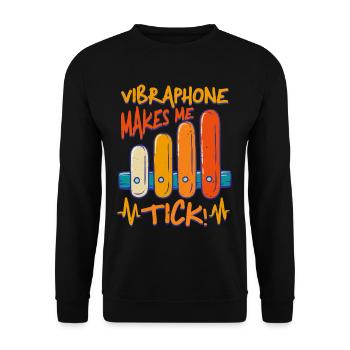 Vibraphon Marimba Vibraphone Makes Me Tick - Unisex Pullover - Schwarz - Vorne - Alina (178cm) & Michal (187cm)