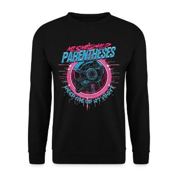 Computational Linguist Mismatched Parentheses - Unisex Sweatshirt - black - Front - Alina (178cm) & Michal (187cm)