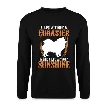 La vie sans Eurasier Spitz Eurasier - Sweat-shirt Unisexe - noir - Devant - Alina (178cm) & Michal (187cm)