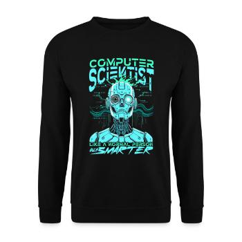 Informaticien - Sweat-shirt Unisexe - noir - Devant - Alina (178cm) & Michal (187cm)