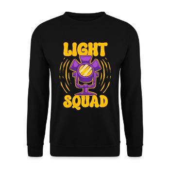 Lighting Technician Lighting Technician Light Squad - Unisex Sweatshirt - black - Front - Alina (178cm) & Michal (187cm)