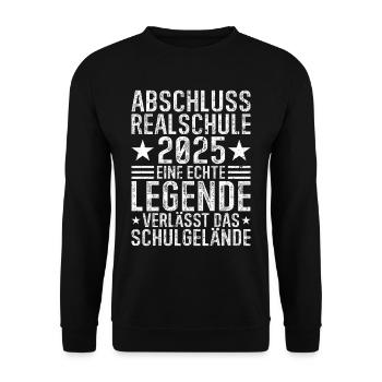 Secondary school graduation 2025 Legend leaves - Unisex Sweatshirt - black - Front - Alina (178cm) & Michal (187cm)