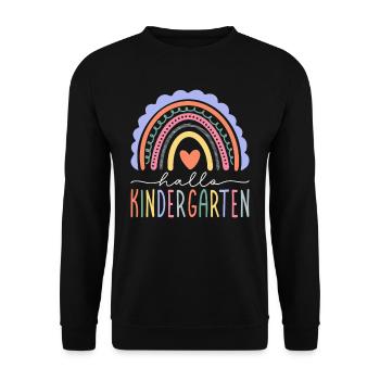Bonjour Maternelle Maternelle Enfant Fille - Sweat-shirt Unisexe - noir - Devant - Alina (178cm) & Michal (187cm)