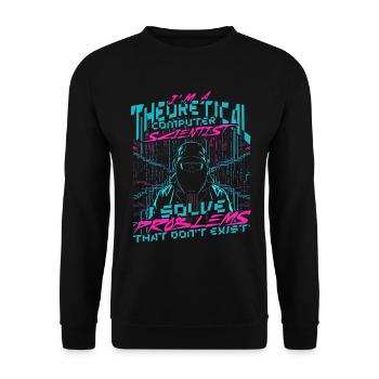 Informatiker Je résous des problèmes qui n’existent pas - Sweat-shirt Unisexe - noir - Devant - Alina (178cm) & Michal (187cm)