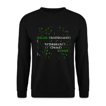 Informatiker Theoretical Computer Scientist - Unisex Sweatshirt - black - Front - Alina (178cm) & Michal (187cm)