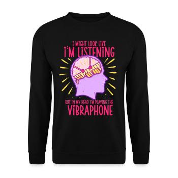 Vibraphone Marimba - Unisex Sweatshirt - black - Front - Alina (178cm) & Michal (187cm)