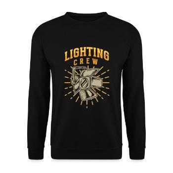 Lighting Technician Lighting Technician Lighting Crew - Unisex Sweatshirt - black - Front - Alina (178cm) & Michal (187cm)