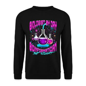 Bioinformatics Analyst Bioinformatican - Unisex Sweatshirt - black - Front - Alina (178cm) & Michal (187cm)