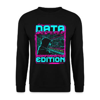 Data Whisperer Bioinformatics Edition - Unisex Sweatshirt - black - Front - Alina (178cm) & Michal (187cm)