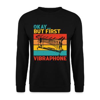 Vibraphon Marimba - Unisex Pullover - Schwarz - Vorne - Alina (178cm) & Michal (187cm)