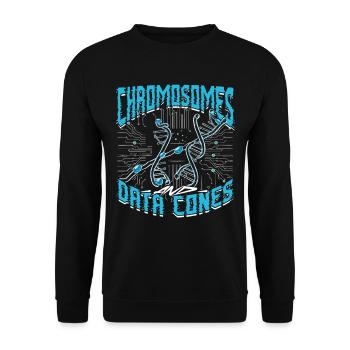 Bioinformatics Analyst Chromosomes And Data Cones - Unisex Sweatshirt - black - Front - Alina (178cm) & Michal (187cm)