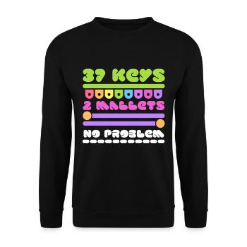 Vibraphone Marimba 37 Keys 2 Mallets No Problem - Unisex Sweatshirt - black - Front - Alina (178cm) & Michal (187cm)