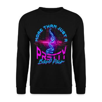 Bioinformaticien : plus qu’une jolie paire de bases - Sweat-shirt Unisexe - noir - Devant - Alina (178cm) & Michal (187cm)